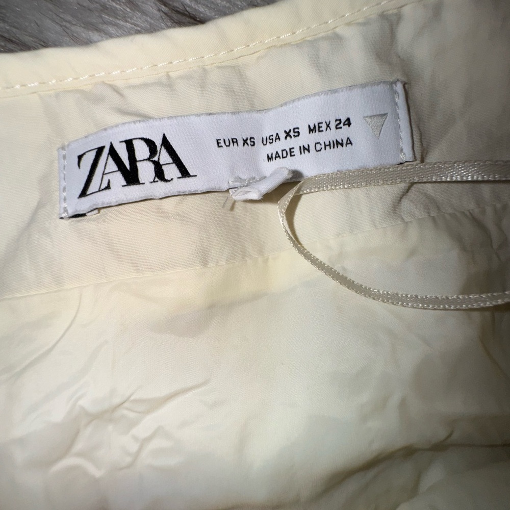 Zara Ivory Quilted Puffer Nylon Mini Skirt size XS - Picture 5 of 5